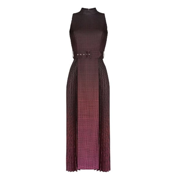 Mary Katrantzou Julia Pleated Checked Midi-Dress - Picture 5 of 13